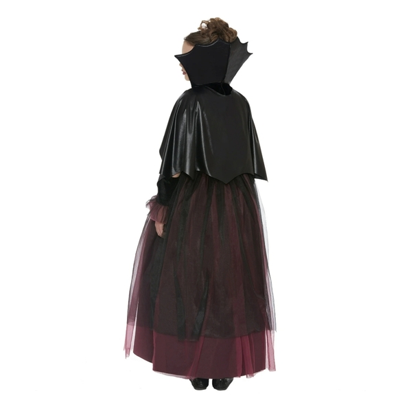 Dracula's Darling XL 14/16 Girls Halloween Costume Vampire Dress Black Tulle Set - Picture 2 of 15